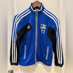 Adidas Kids Chelsea FC Blue and Black Track Jacket